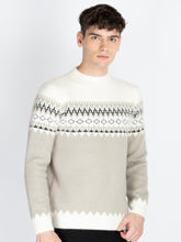 Mens Self Design Jacquard Sweater